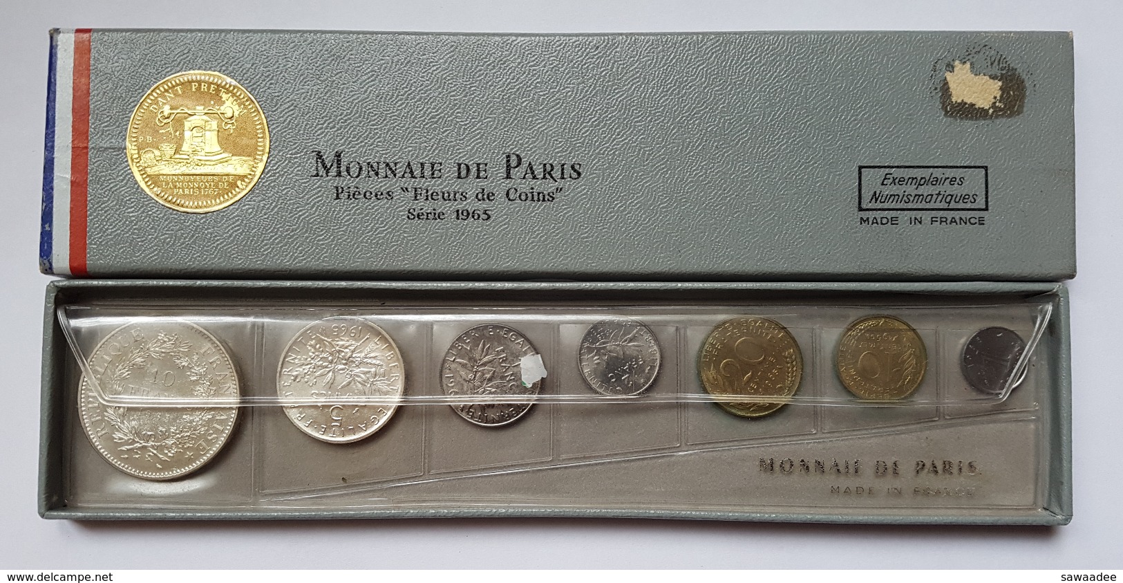 PIECE - FRANCE - MONNAIE DE PARIS 'FLEURS DE COINS" - SERIE 1965 - EXEMPLAIRES NUMISMATIQUES - COFFRET - Other & Unclassified