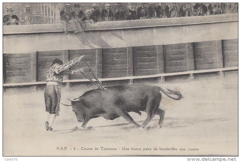 Corrida - Tauromachie - Course De Taureau - Nîmes 1919 - Militaria Régiment Roumanie - Corrida