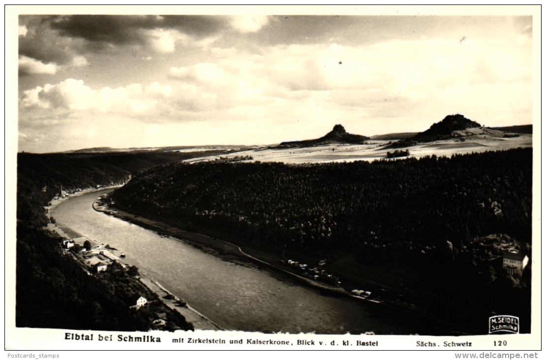 Schmilka, Elbtal Mit Zirkestein Und Kaiserkrone, 1943 - Schmilka