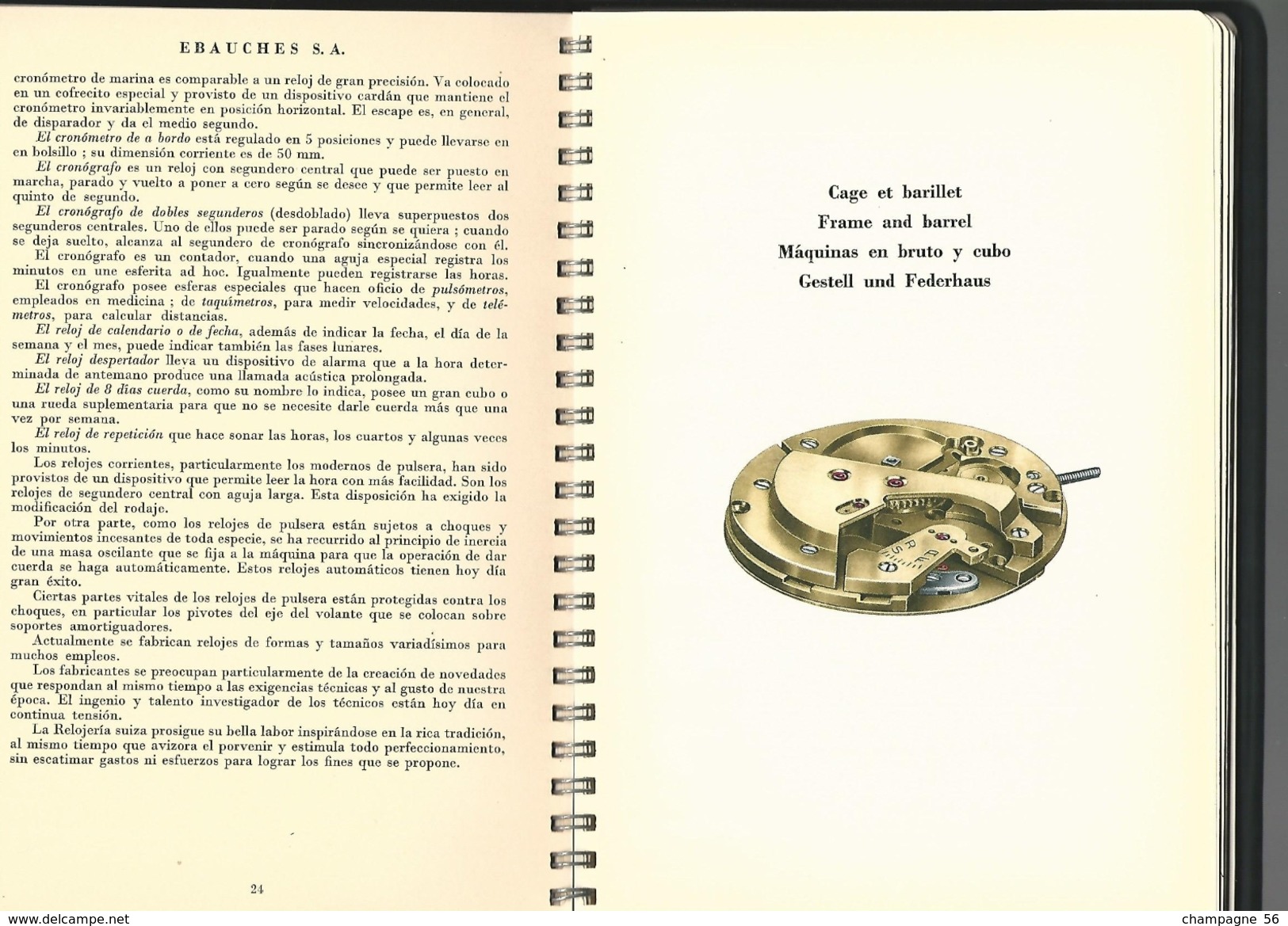 1948  OFFICIAL DICTIONARY  SWITZERLAND TECHNOLOGICAL DESSIN PIECES ÉBAUCHES S.A.MONTRES REFERENCES 168 PAGES - Watches: Old