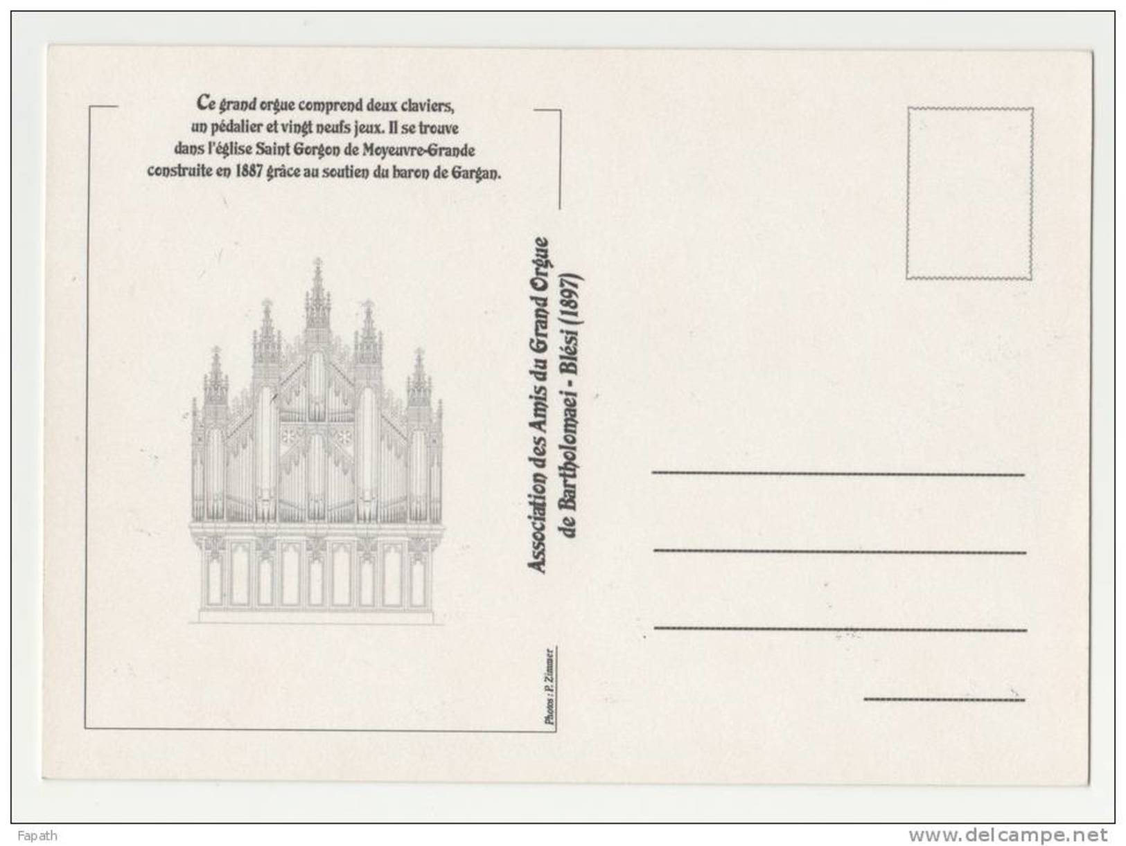 57-MOYEUVRE-GRANDE-MOSELLE- Eglise Saint Gorgon- Grand Orgue BARTHOLOMAEI -BLÉSI (1897) - Multivues- Nc- 10.5 X 15 - - Autres & Non Classés