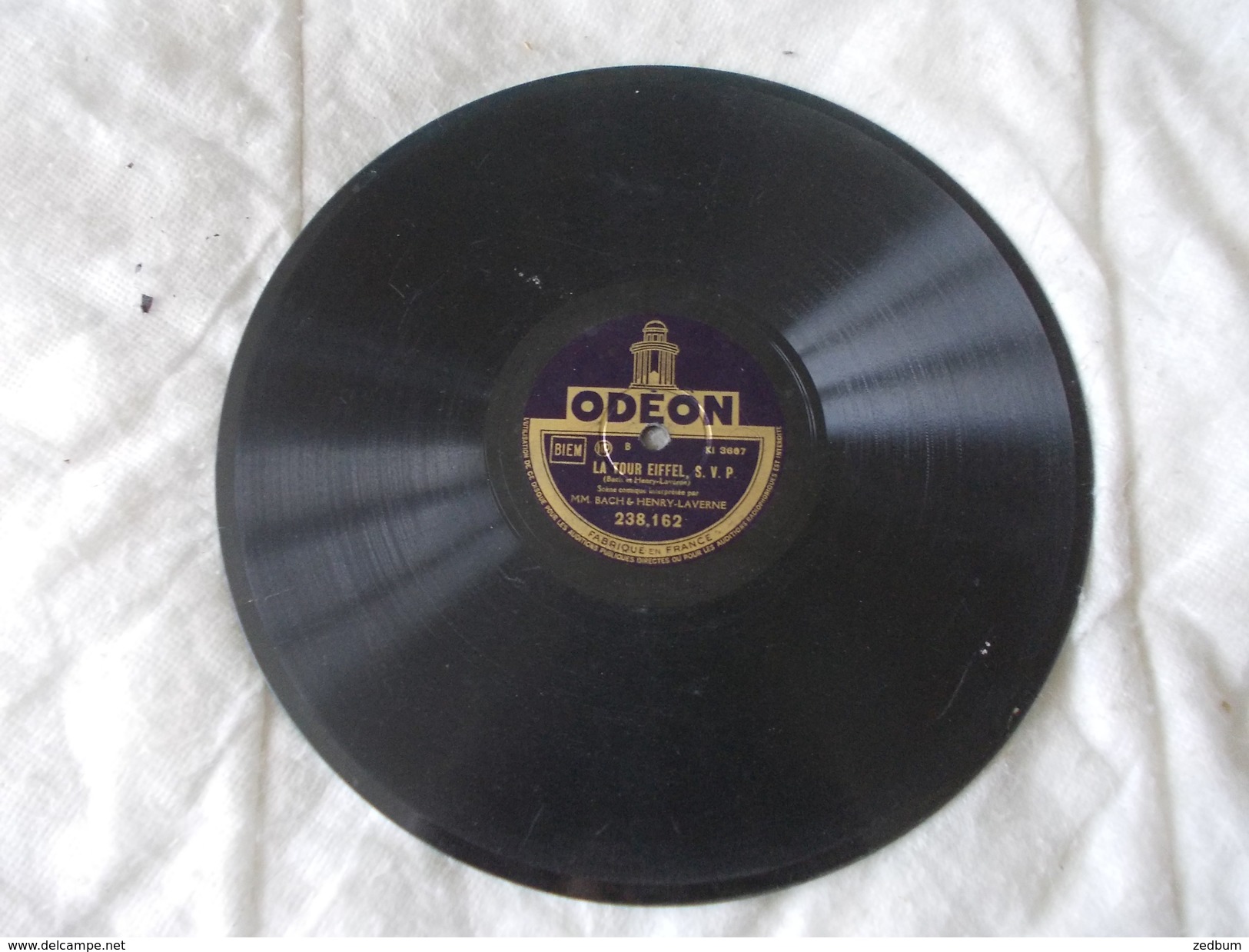 78T - Au Salon De L'Auto Et La Tour Eiffel Par Bach Henry Laverne - 78 Rpm - Schellackplatten