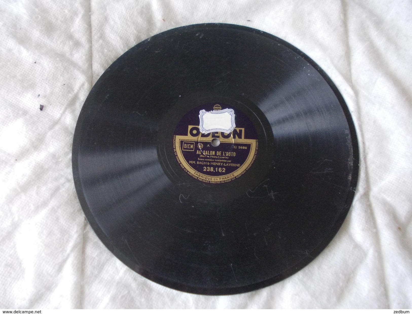 78T - Au Salon De L'Auto Et La Tour Eiffel Par Bach Henry Laverne - 78 Rpm - Schellackplatten