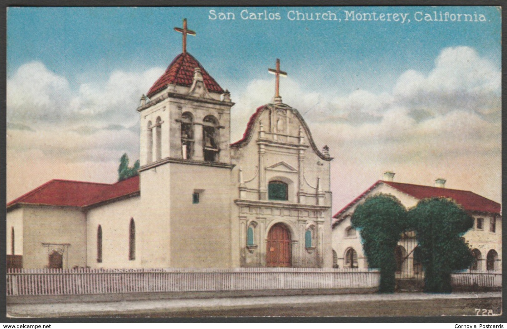 San Carlos Mission Church, Monterey, California, C.1910 - Mitchell Postcard - Other & Unclassified
