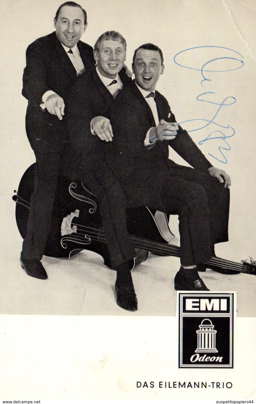 Photo Publicitaire Dédicacée De Das Eilemann-Trio - Autogramm Odeon Karte - EMI Odéon O23887 & SMO 74479 Allemagne 1960 - Autres & Non Classés