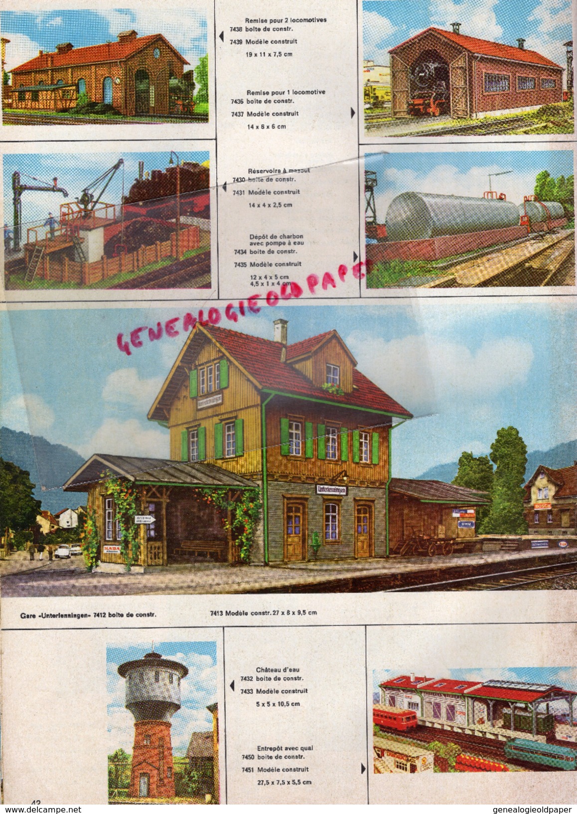 CATALOGUE KIBRI - HO 1971- NEU- TRAINS CHEMIN DE FER GARE- DETTINGEN-MAIENFELD-KEHL-ALTBURG-STATION SERVICE GARAGE- - Chemin De Fer & Tramway