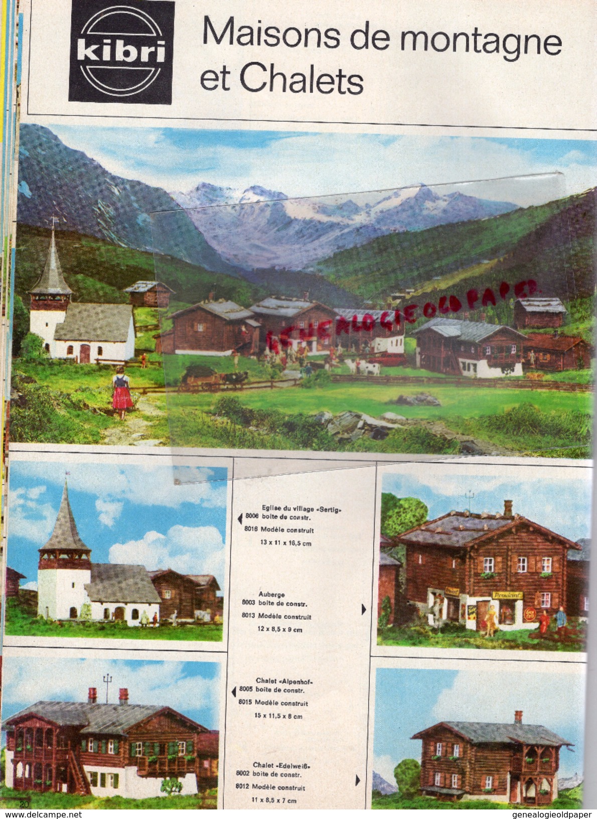 CATALOGUE KIBRI - HO 1971- NEU- TRAINS CHEMIN DE FER GARE- DETTINGEN-MAIENFELD-KEHL-ALTBURG-STATION SERVICE GARAGE- - Chemin De Fer & Tramway