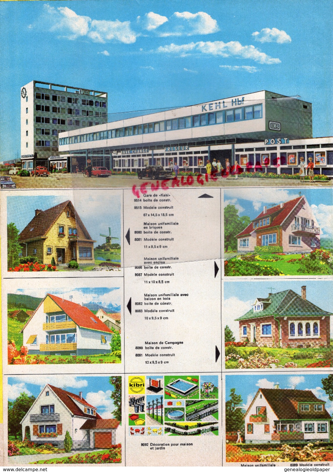 CATALOGUE KIBRI - HO 1971- NEU- TRAINS CHEMIN DE FER GARE- DETTINGEN-MAIENFELD-KEHL-ALTBURG-STATION SERVICE GARAGE-