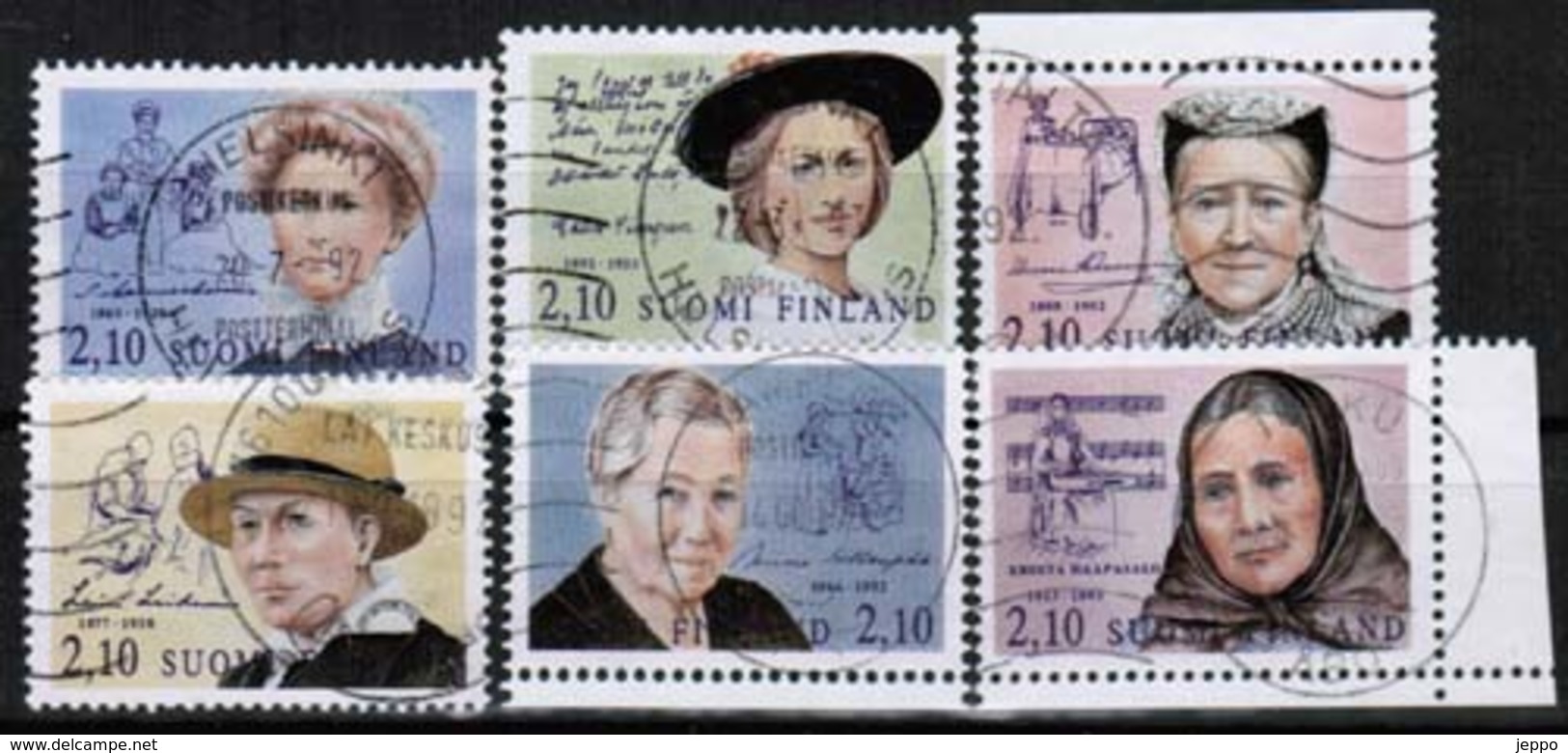 1992  Finland, Influential Finnish Women,complete Used Set. - Used Stamps