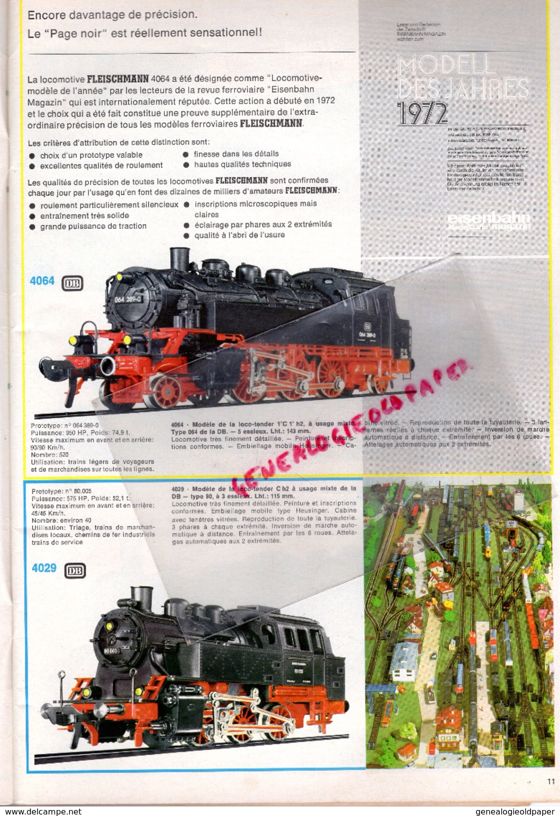 BEAU CATALOGUE FLEISCHMANN 1975- GARE TRAIN CHEMINS DE FER- HO- LOCOMOTIVE- PICCOLO- AUTO RALLYE- JOUETS - Historical Documents