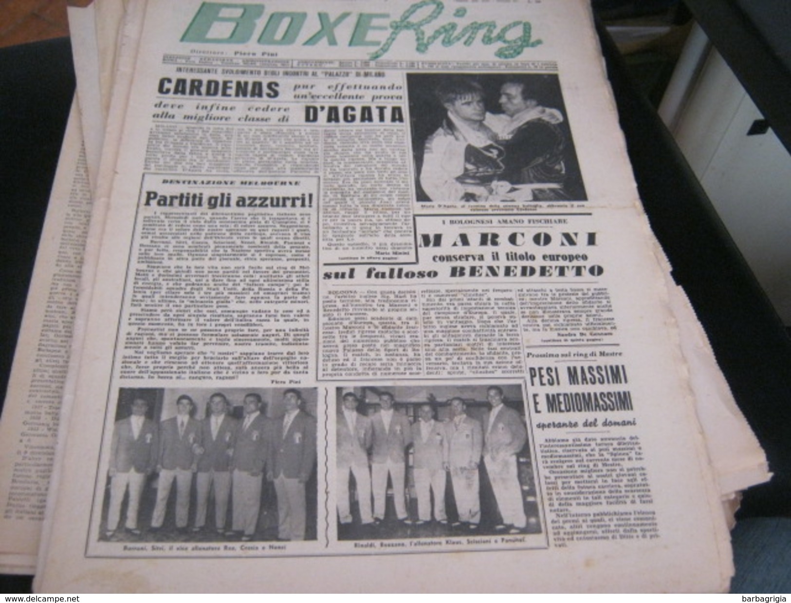 RIVISTA BOXE RING 1 NOVEMBRE 1956 - Sport