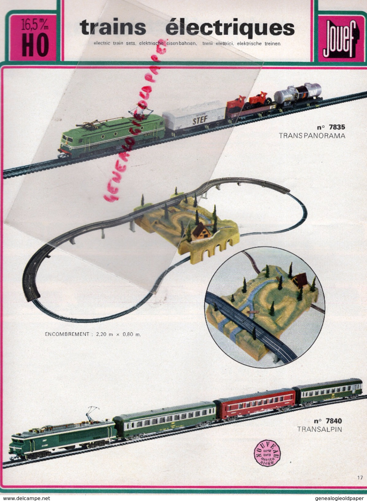 CATALOGUE JOUEF- JOUETS GARE TRAIN- 1974- LOCOMOTIVE-WAGON-VOITURE- - Historical Documents