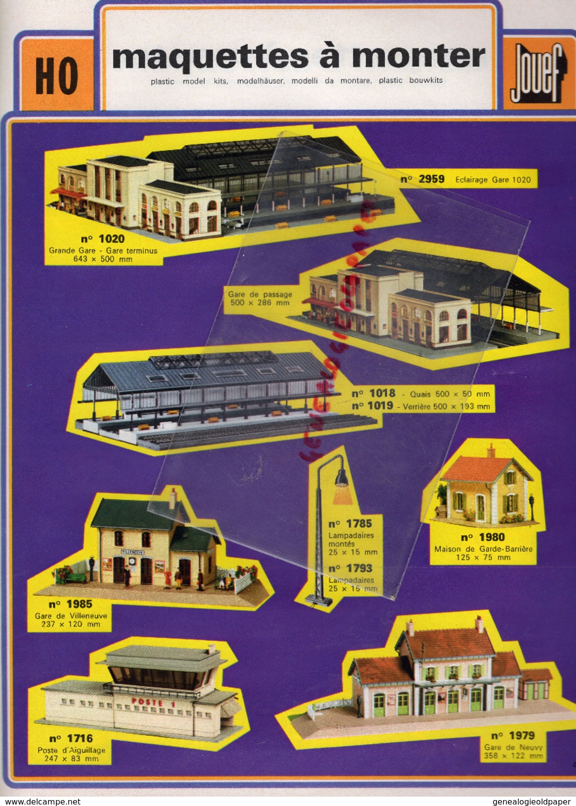 CATALOGUE JOUEF- JOUETS GARE TRAIN- 1974- LOCOMOTIVE-WAGON-VOITURE- - Historical Documents