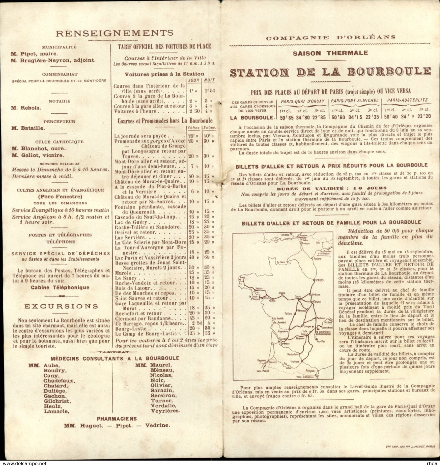 DEPLIANT TOURISTIQUE - LA BOURBOULE (6 Pages) - Dépliants Touristiques