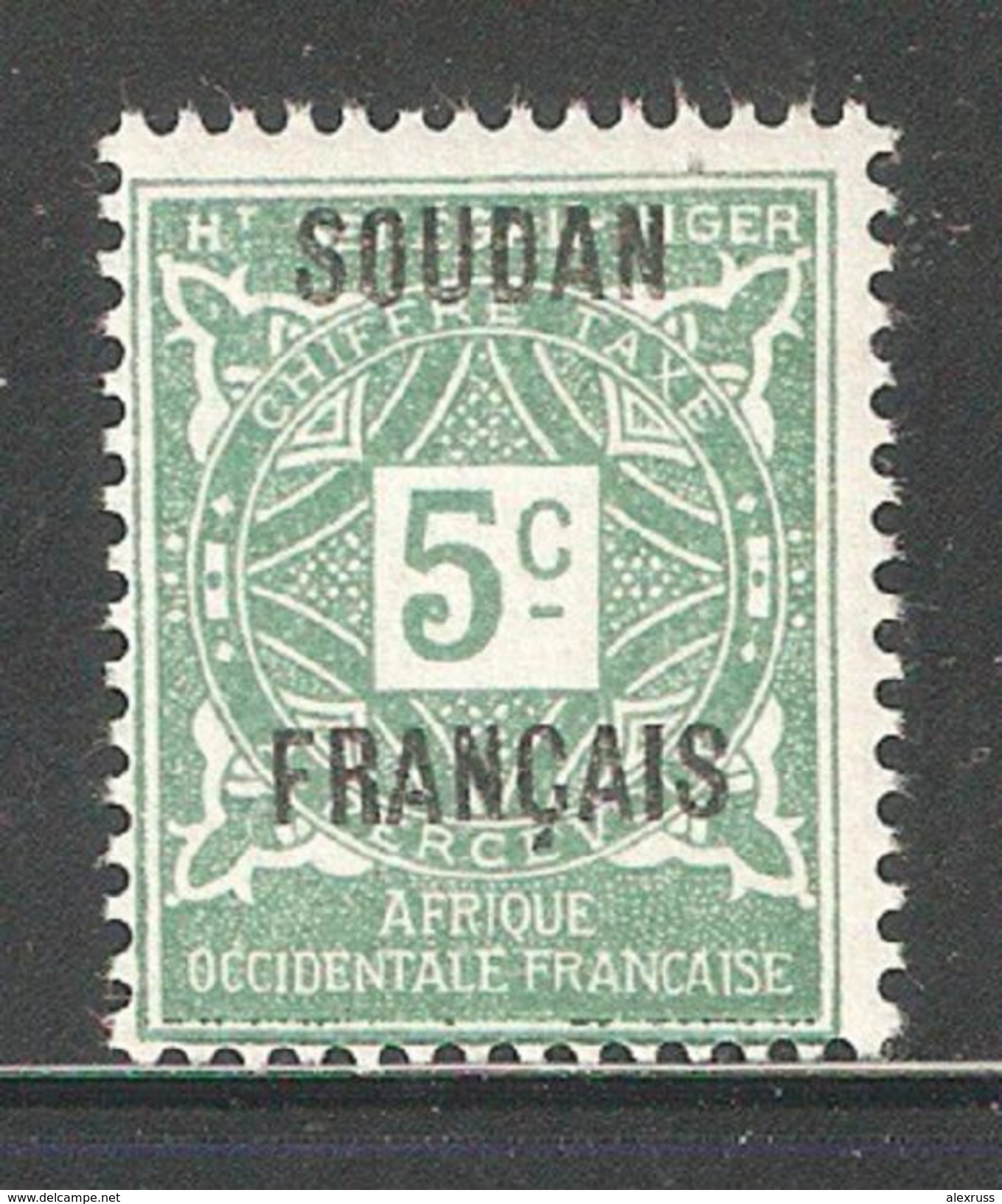 French Sudan 1921,5c,Postage Due,Sc J1,VF MNH** (P-5) - Neufs