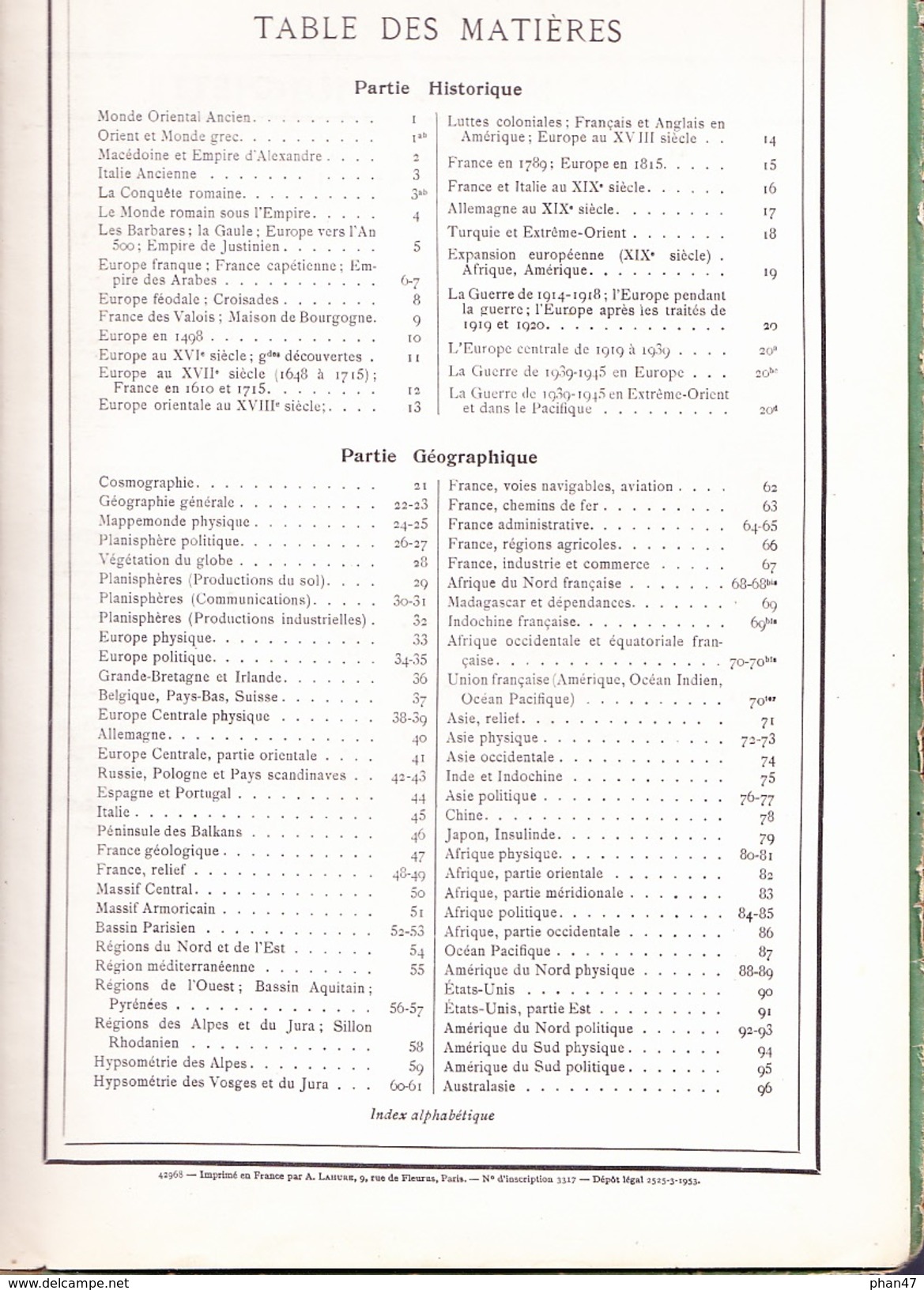 ATLAS CLASSIQUE DE GEOGRAPHIE ANCIENNE ET MODERNE, F. Schrader et L. Gallouédec, Ed. Hachette 1953