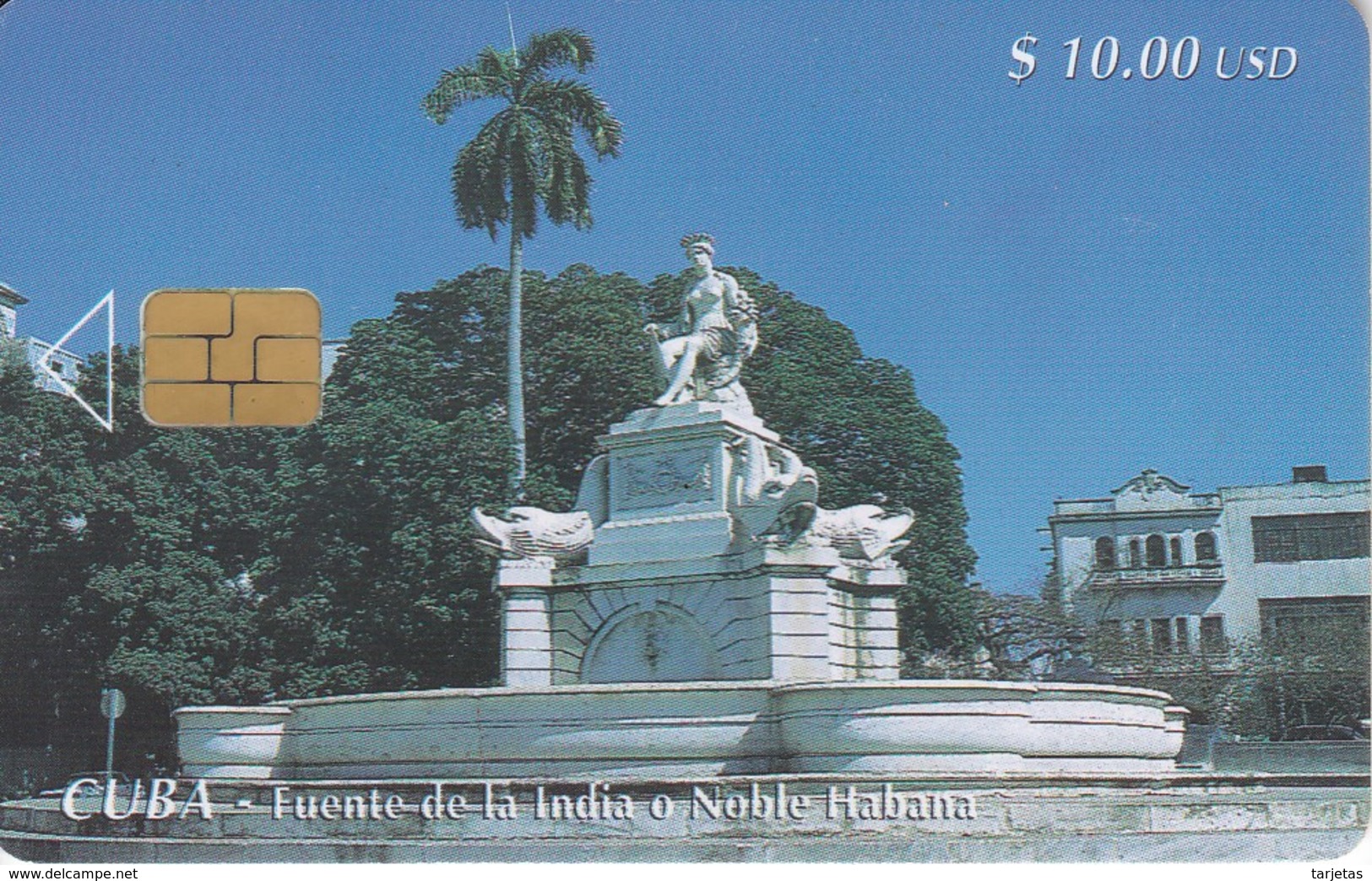 Nº 034 TARJETA DE CUBA DE LA FUENTE DE LA INDIA - Cuba