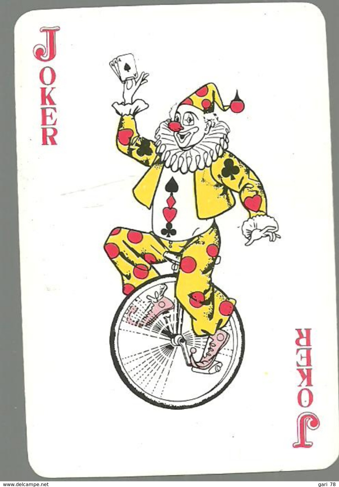 Carte à Jouer : JOKER D´un Côté Et Voiture Ancienne De L´autre - Playing Cards (classic)