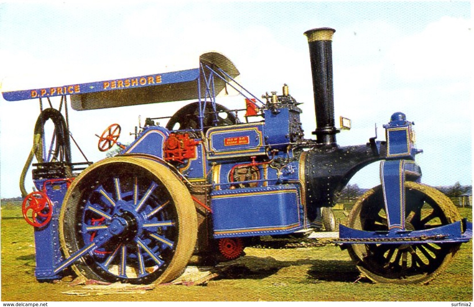 TRACTION ENGINE - SALMON 6-05-65-04 FOWLER COMPOUND ROAD ROLLER 1923  Te29 - Other & Unclassified