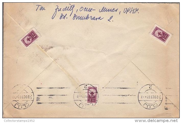 61530- FORESTRY VEHICLE, CROSS, STAMPS ON COVER, 1963, ROMANIA - Briefe U. Dokumente