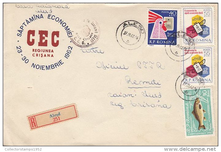 61531- FORESTRY VEHICLE, CROSS, STAMPS ON COVER, 1963, ROMANIA - Lettres & Documents