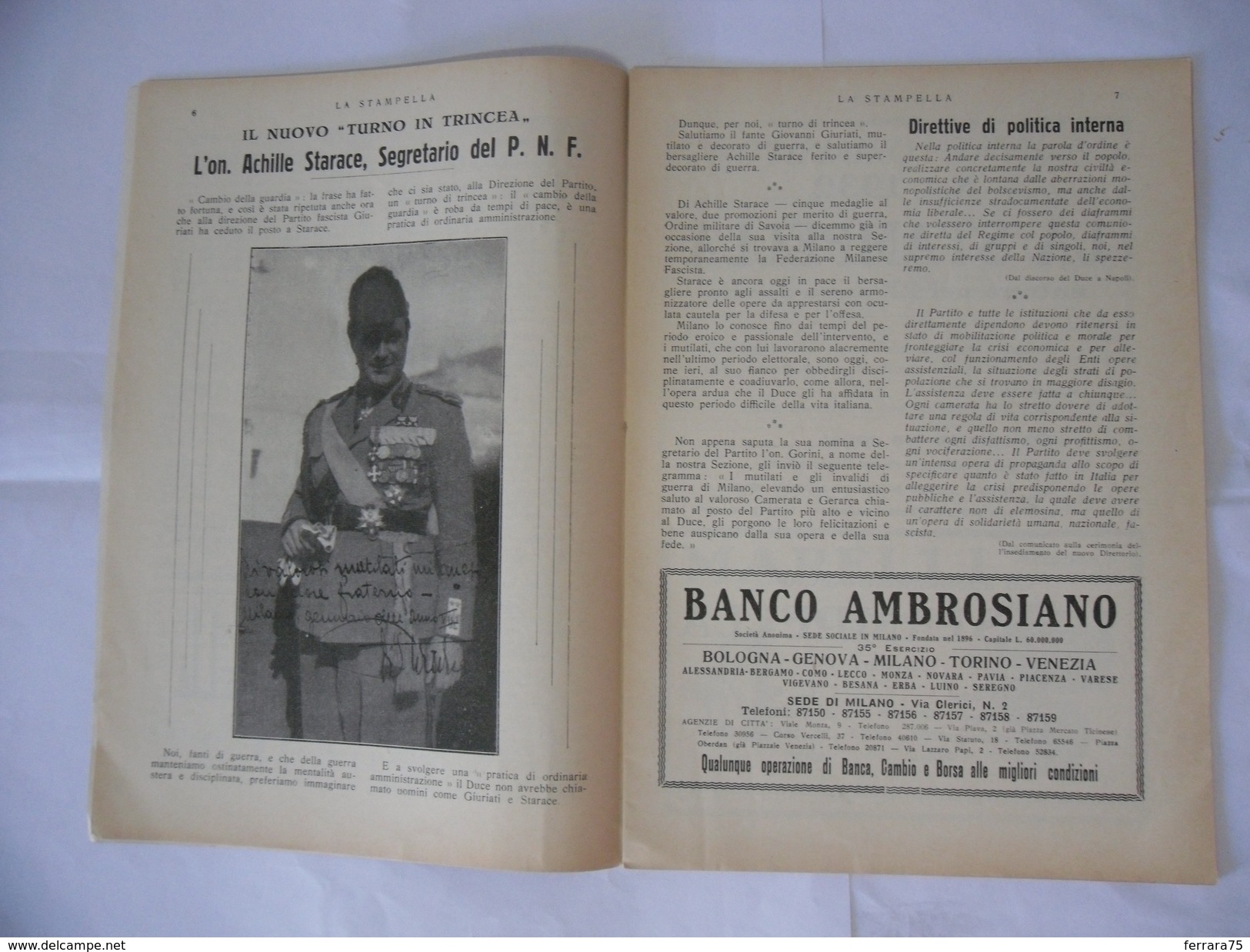 WW2 RIVISTA LA STAMPELLA SANTO NATALE 1931 MUTILATI ED INVALIDI DI GUERRA. - Italian