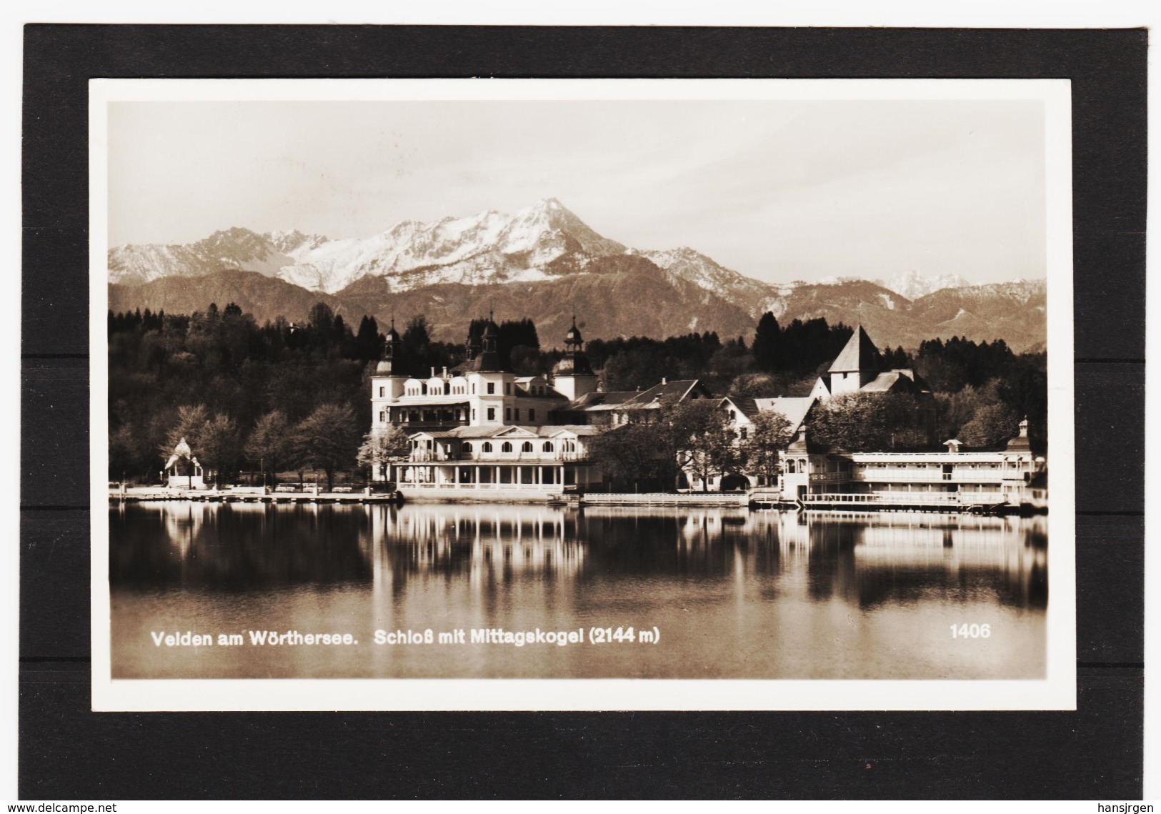 ZAK606  POSTKARTE JAHR 1940  VELDEN Am WÖRTHERSEE SCHLOSS Mit MITTAGSKOGEL GEBRAUCHT Siehe ABBILDUNG - Velden