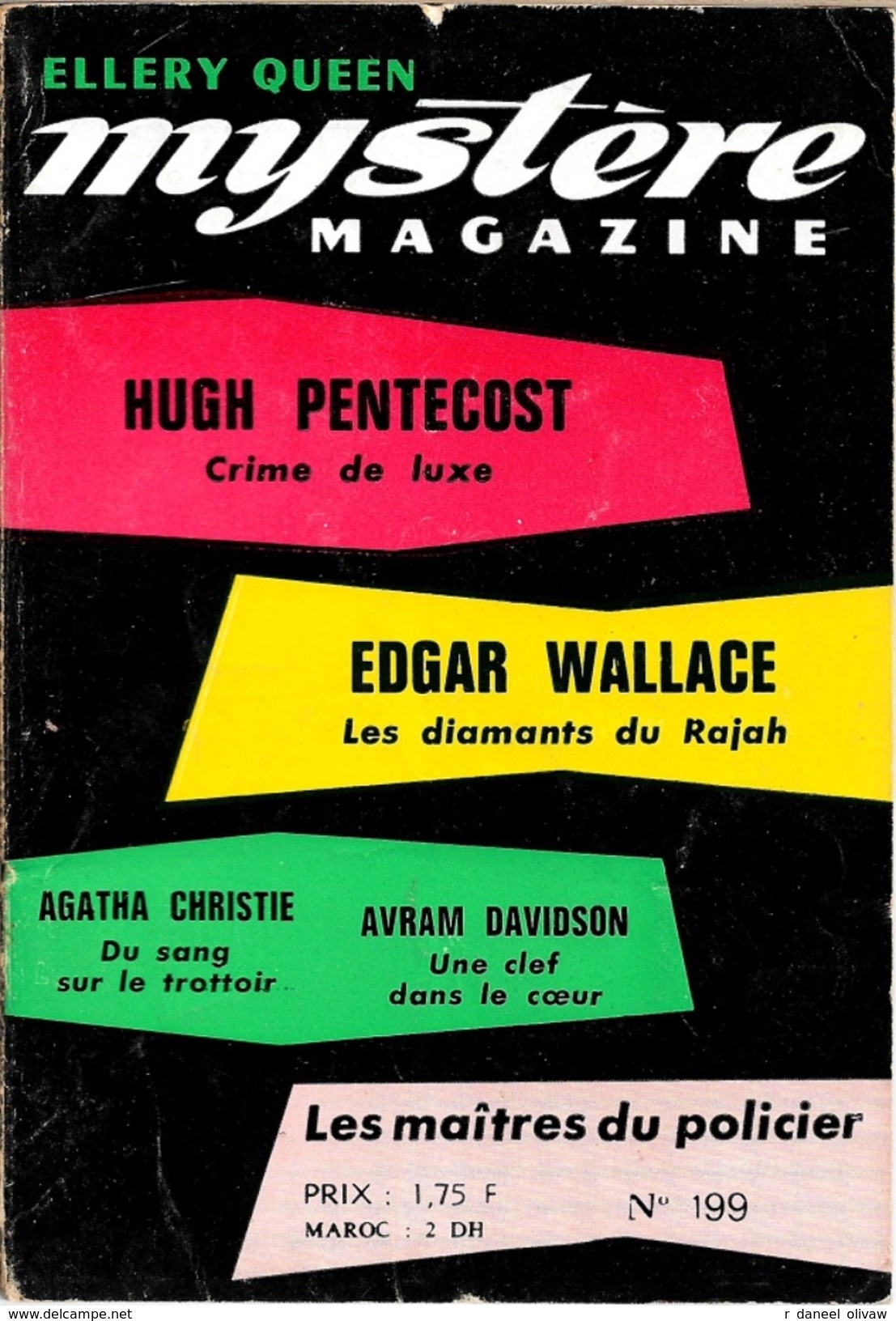 Mystère Magazine 199, Août 1964 (BE+) - Opta - Ellery Queen Magazine