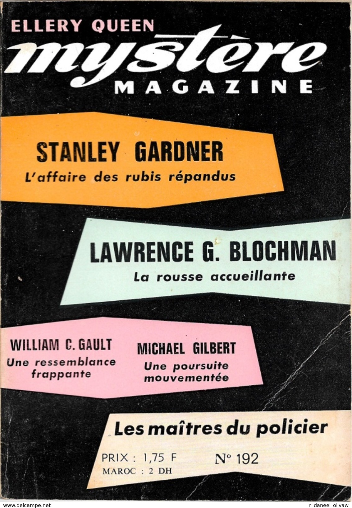 Mystère Magazine 192, Janvier 1964 (BE+) - Opta - Ellery Queen Magazine