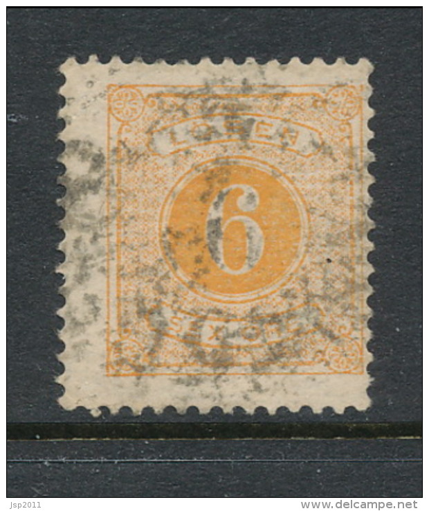 Sweden 1877-1882, Facit # L14. Postage Due Stamps. Perforation 13. USED - Impuestos