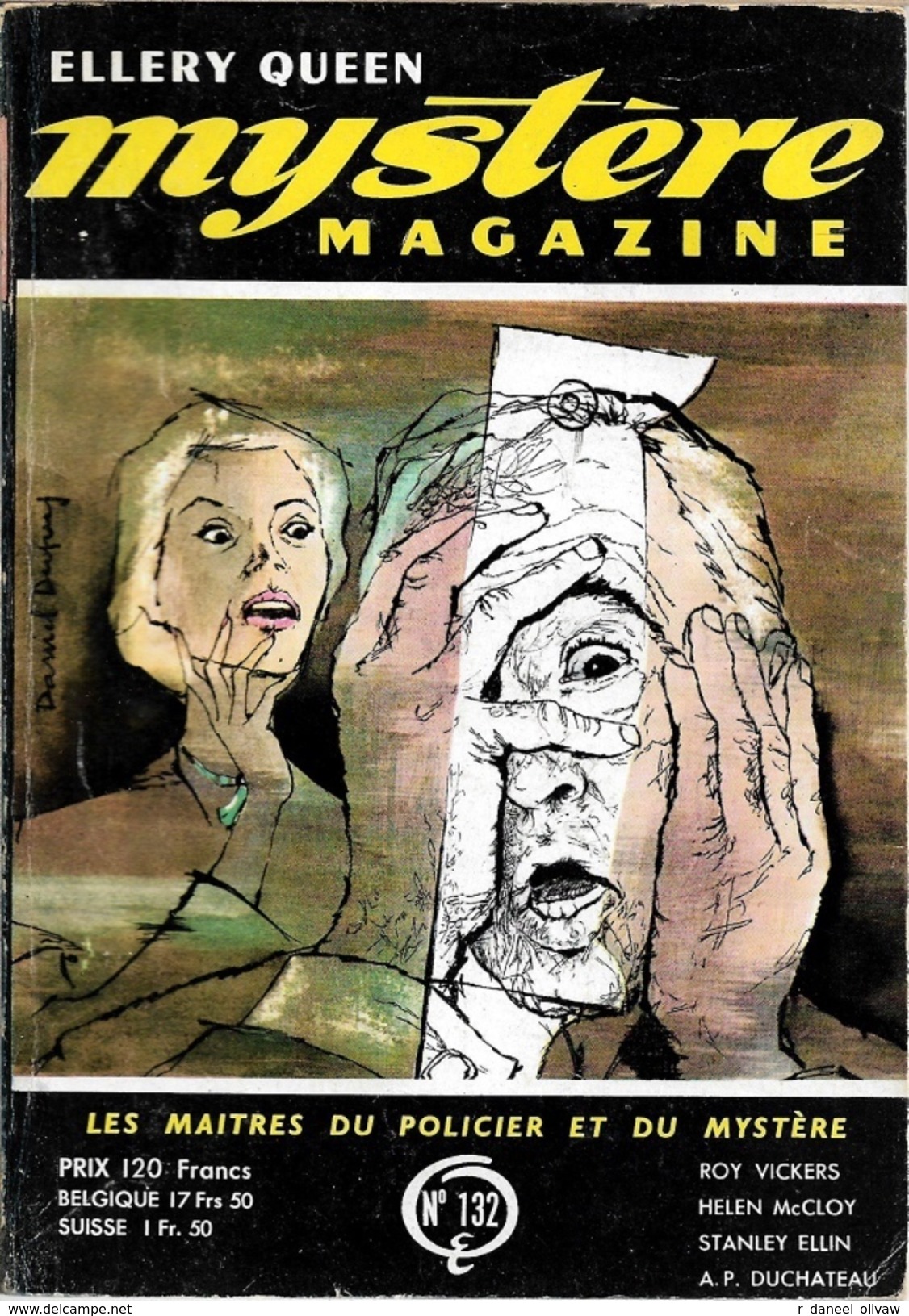Mystère Magazine 132, Janvier 1959 (BE+) - Opta - Ellery Queen Magazine
