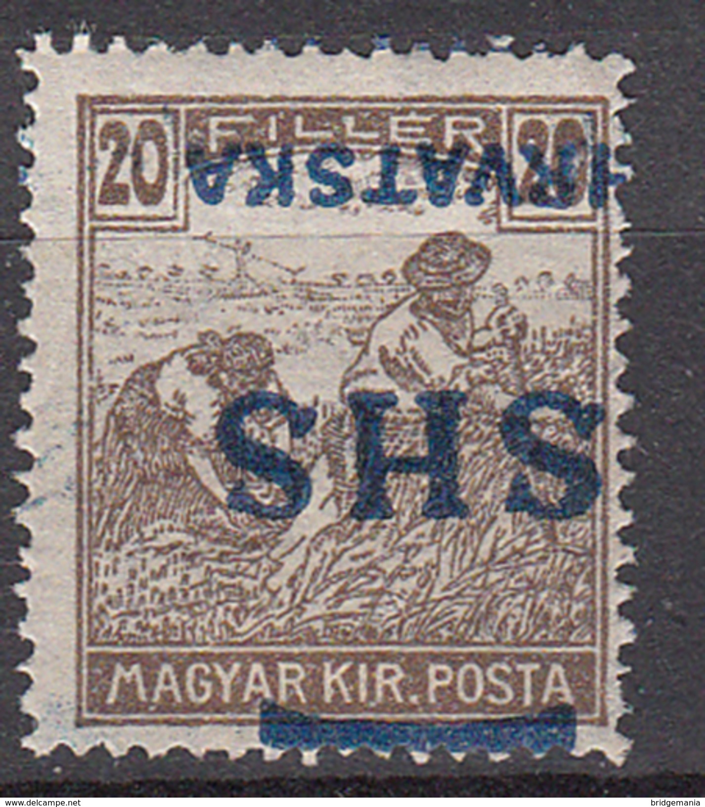 VP066 YUGOSLAVIA Inverted Overprint Stamp MH* - Nuovi