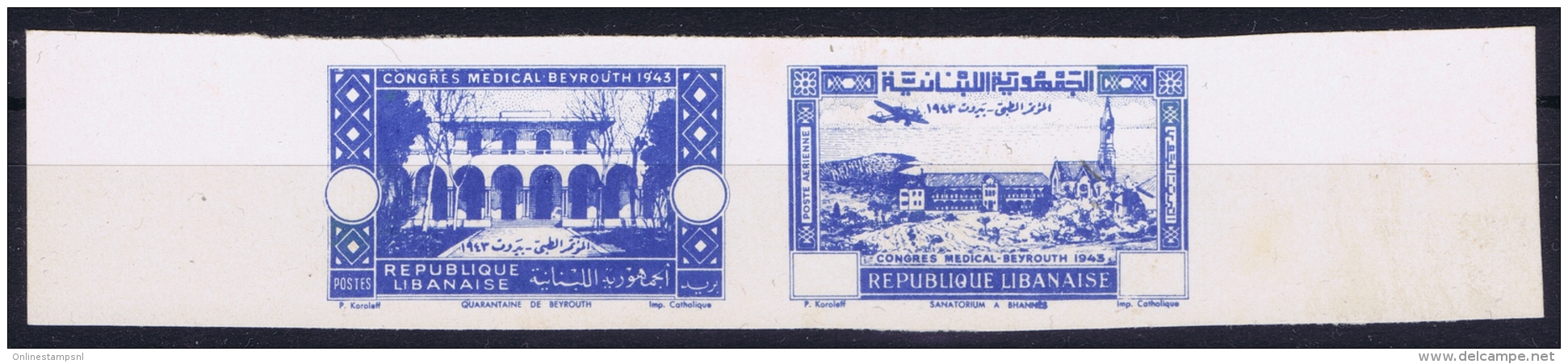 Grande Liban Part Set(3) Epreuves Avec Certificate - Unused Stamps