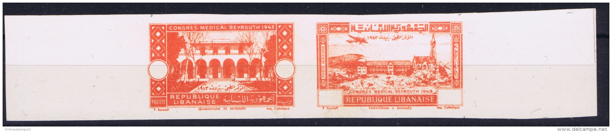 Grande Liban Part Set(3) Epreuves Avec Certificate - Unused Stamps