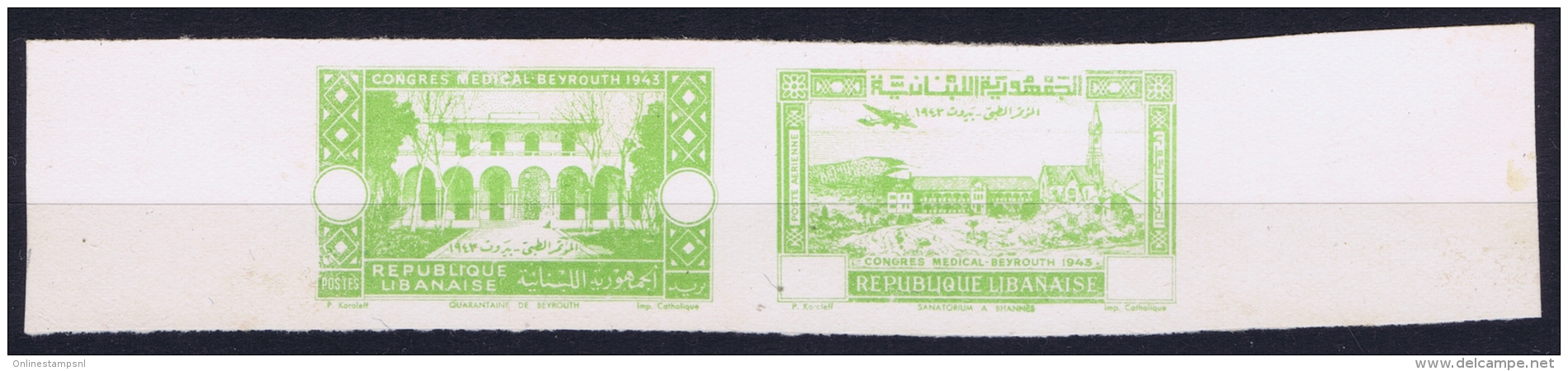 Grande Liban Part Set(3) Epreuves Avec Certificate - Unused Stamps