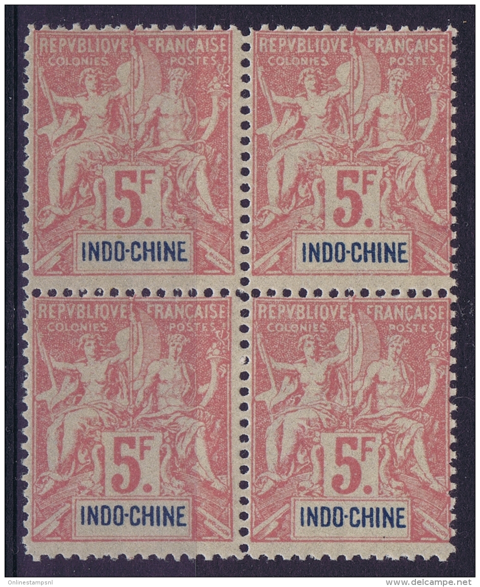 Indochine Yv 16 In 4 Block Neuf/MNH/**  Fournier Forgery ? - Ungebraucht