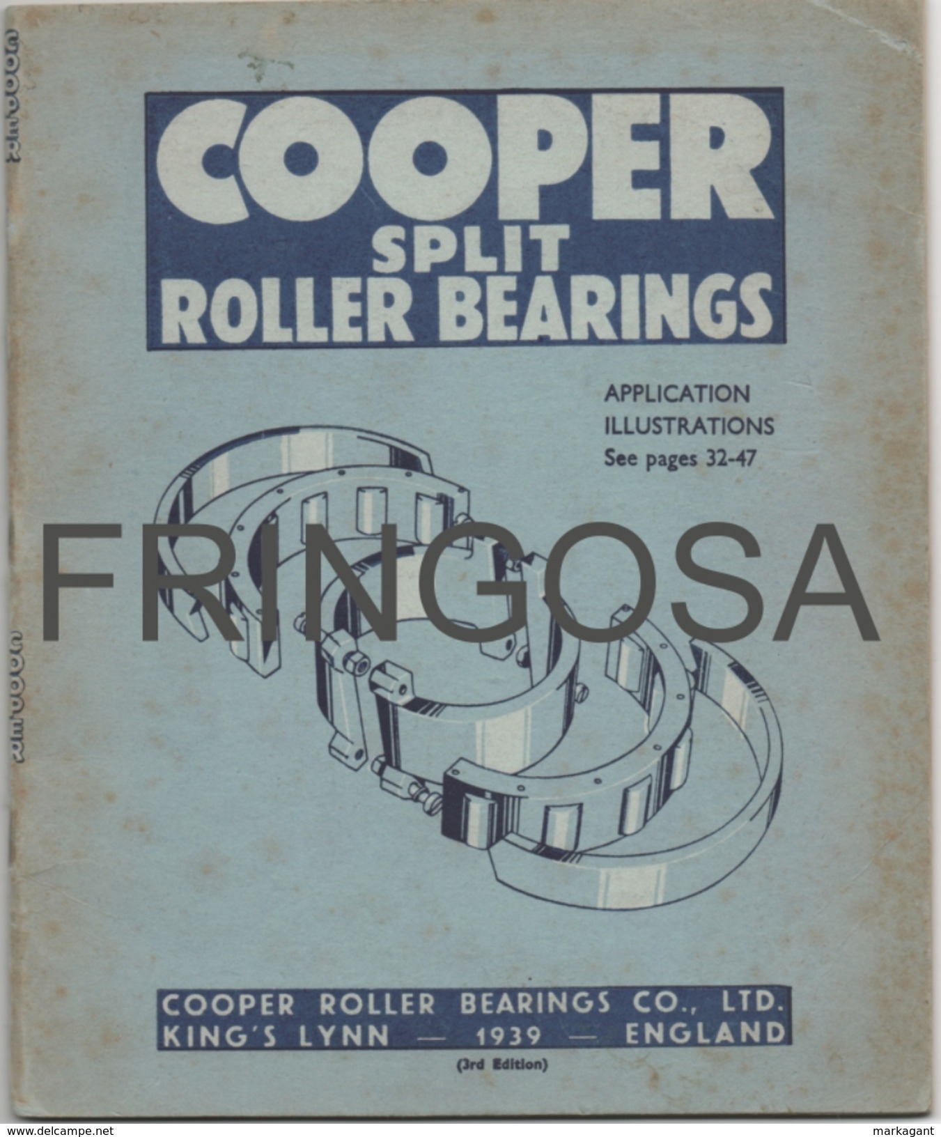 Price List: Cooper Split Roller Bearings. - 1900-1949