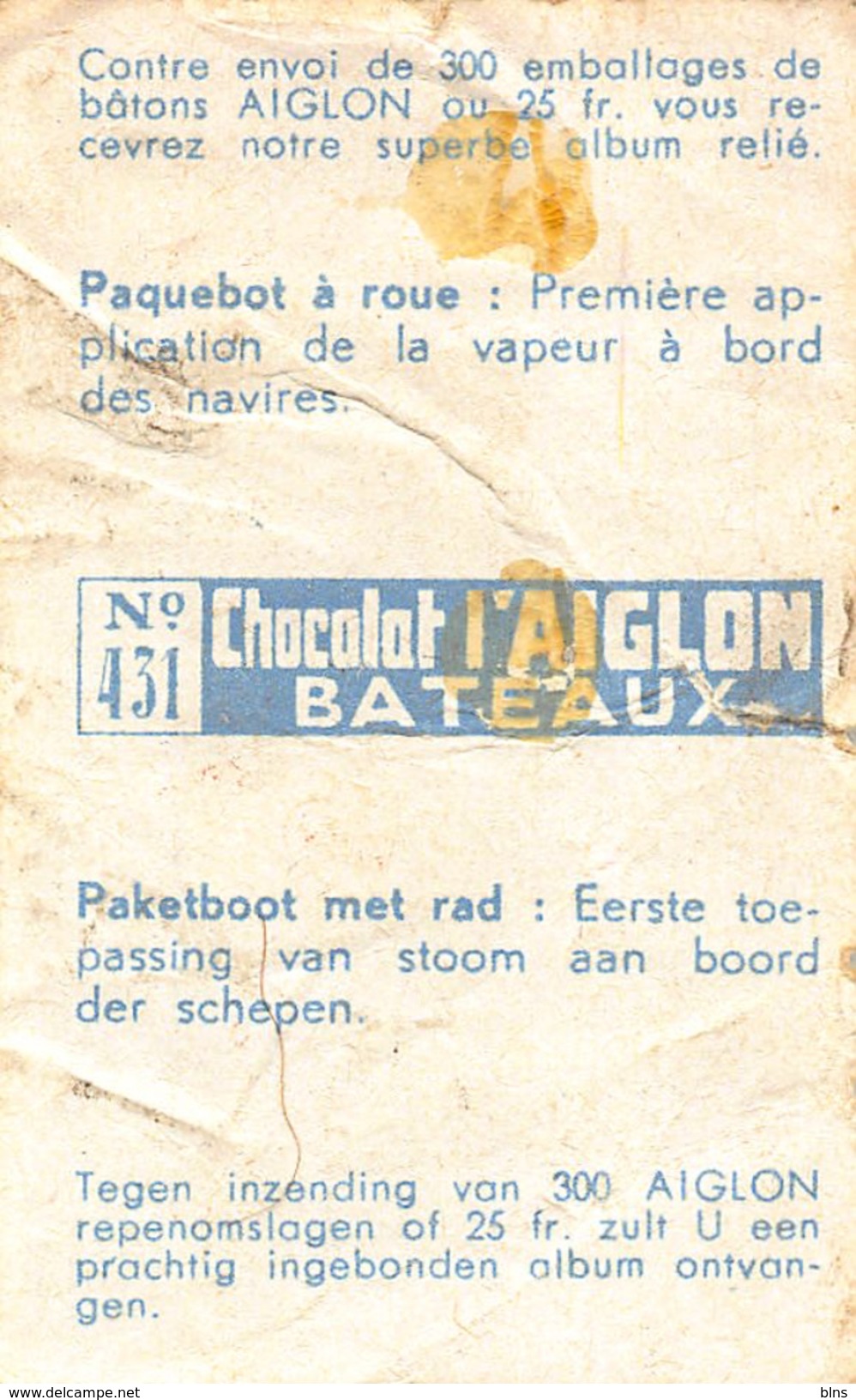 Lot 9 chromos Aiglon Bateaux