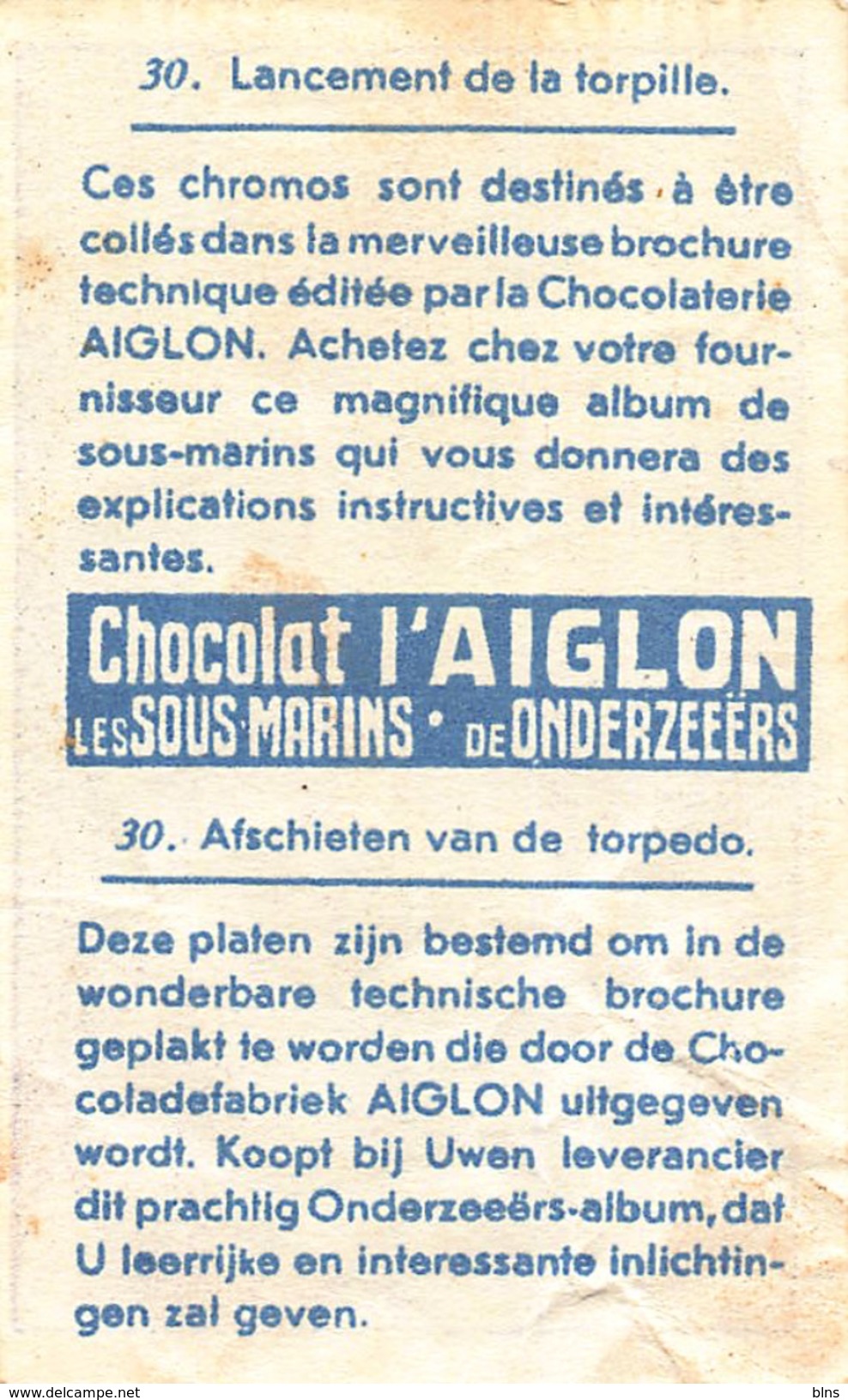 Lot 31 chromos Aiglon Sous-Marins