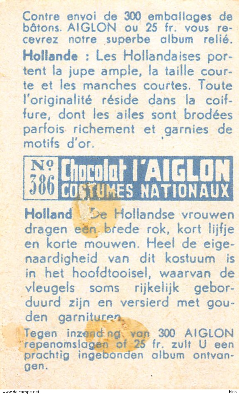 Lot 26 Chromos Aiglon Costumes Nationaux - Aiglon