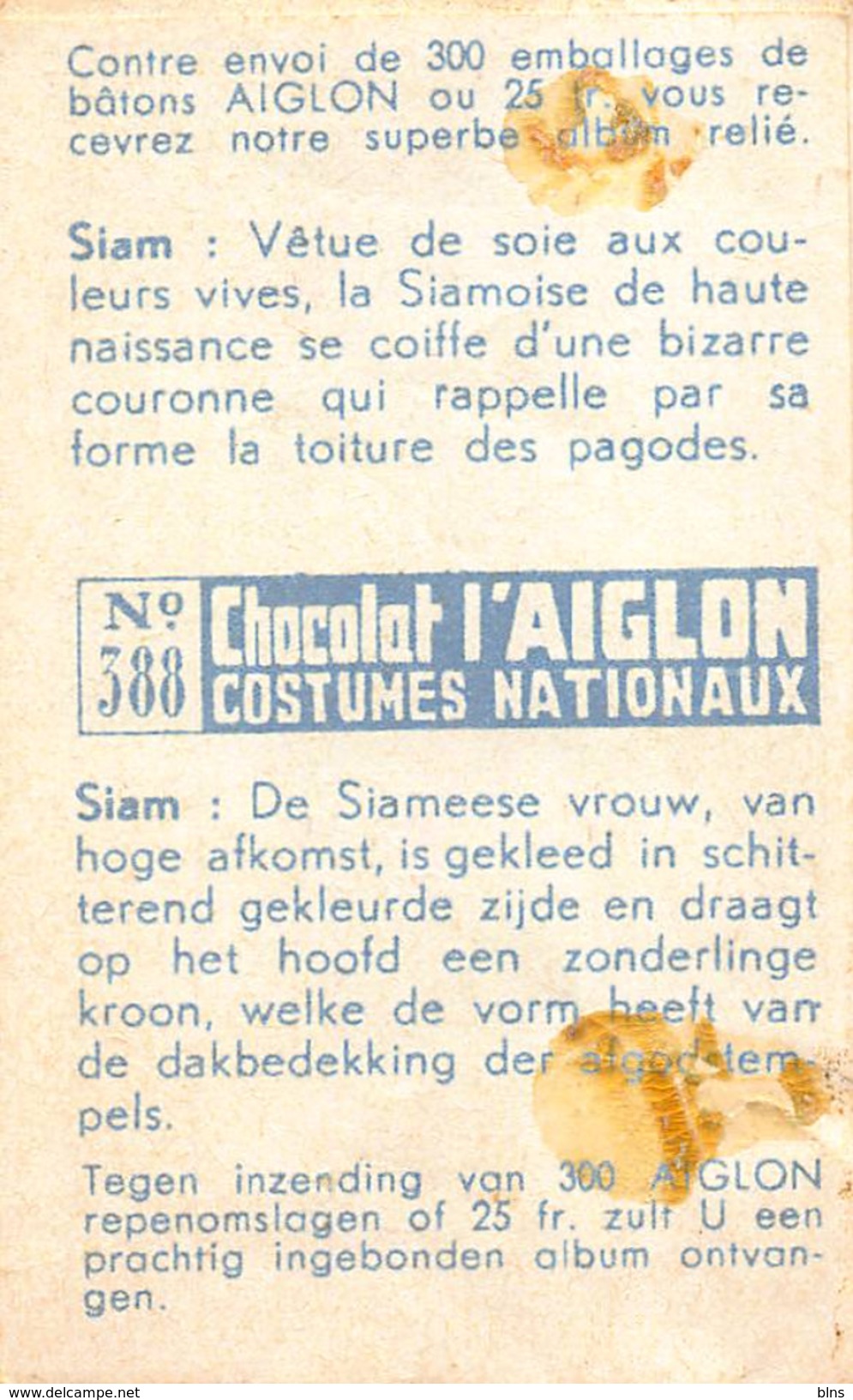 Lot 26 chromos Aiglon Costumes Nationaux