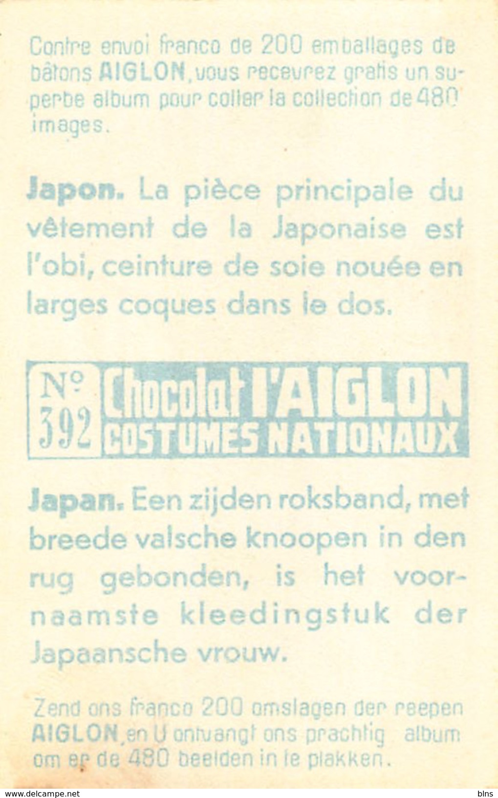 Lot 26 chromos Aiglon Costumes Nationaux