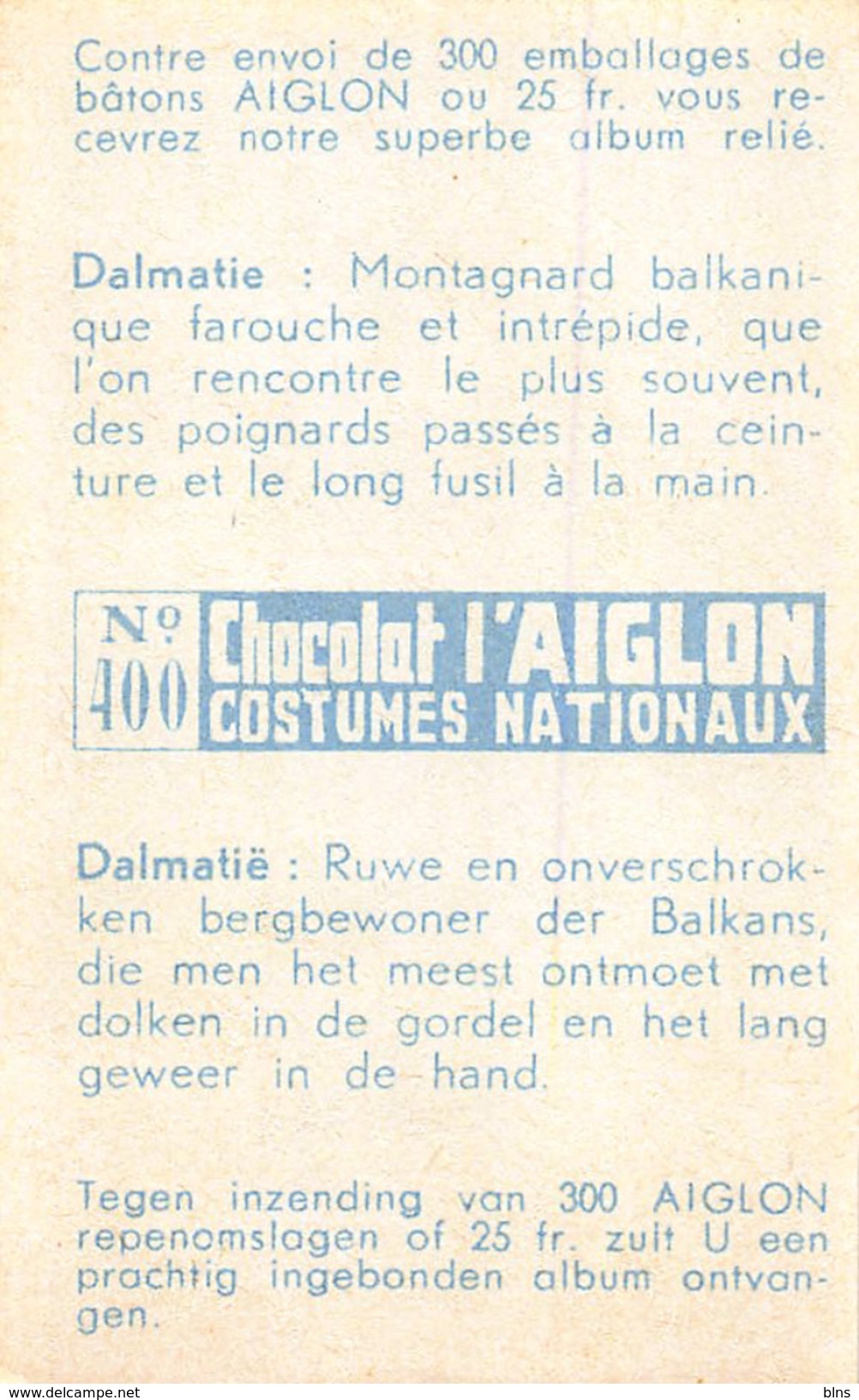 Lot 26 chromos Aiglon Costumes Nationaux