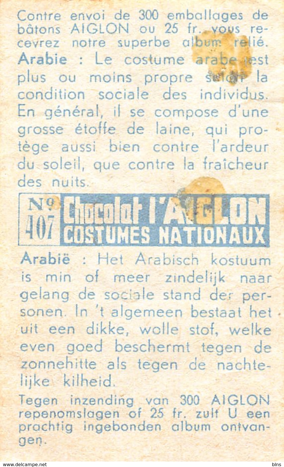 Lot 26 chromos Aiglon Costumes Nationaux