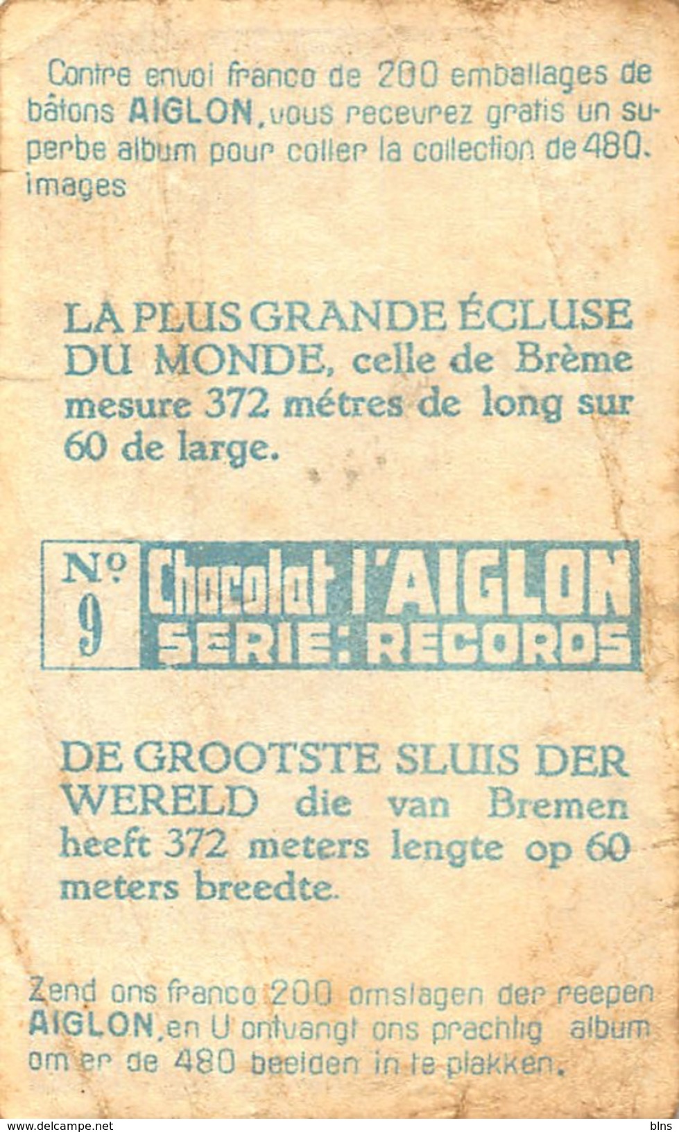 Lot 18 chromos Aiglon - Records