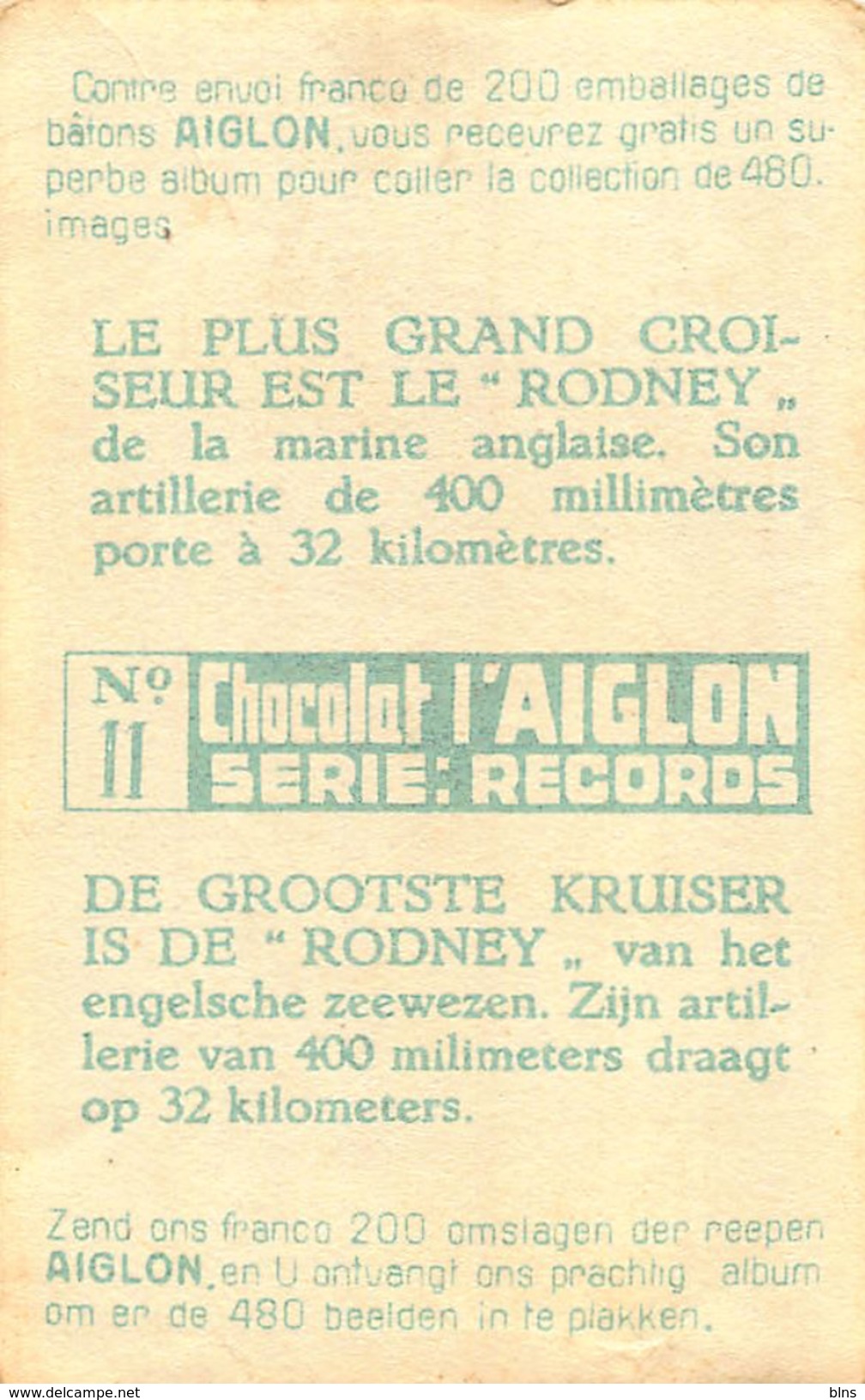 Lot 18 chromos Aiglon - Records