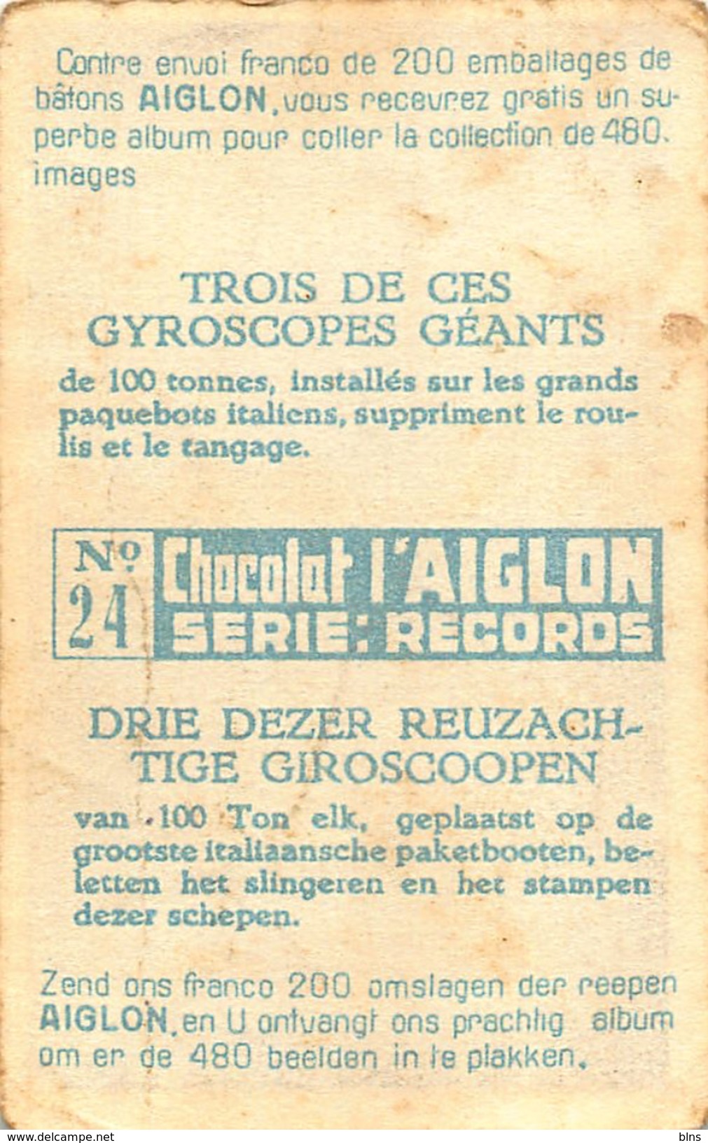 Lot 18 chromos Aiglon - Records