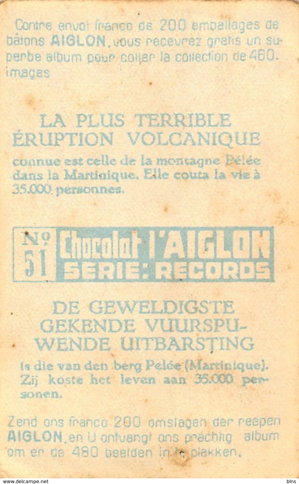 Lot 18 chromos Aiglon - Records