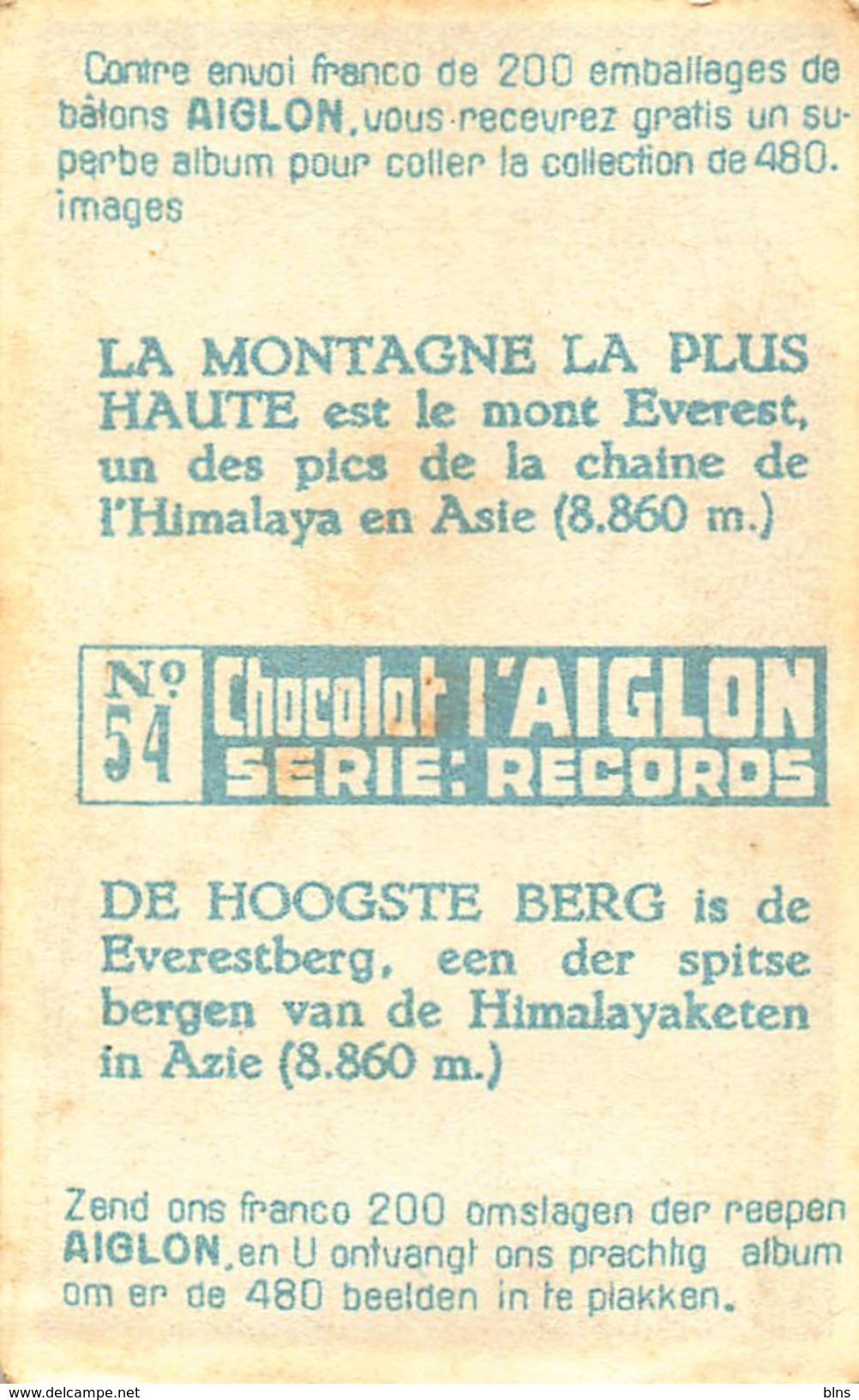 Lot 18 chromos Aiglon - Records