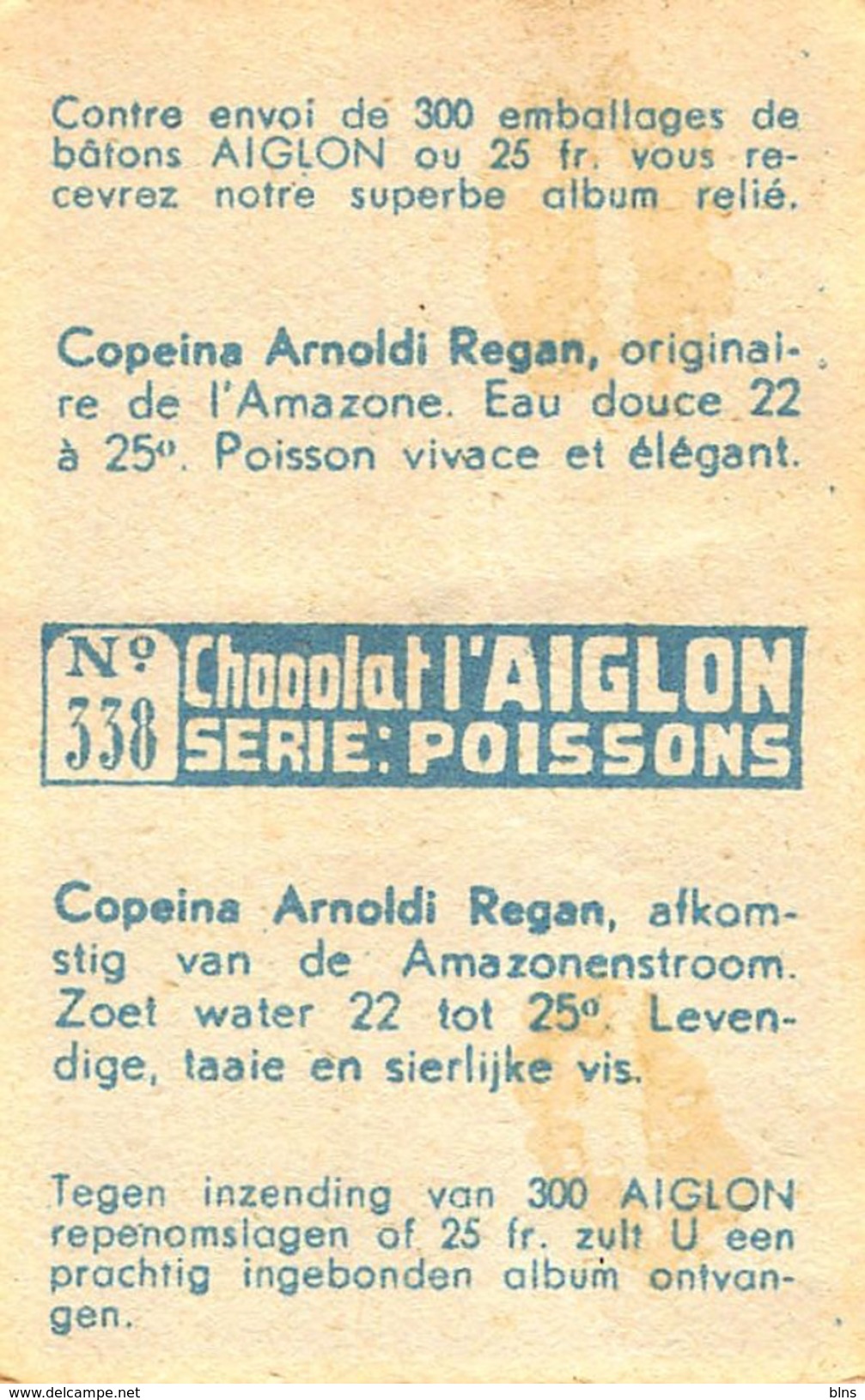 Lot 9 Chromos Aiglon - Poissons - Aiglon